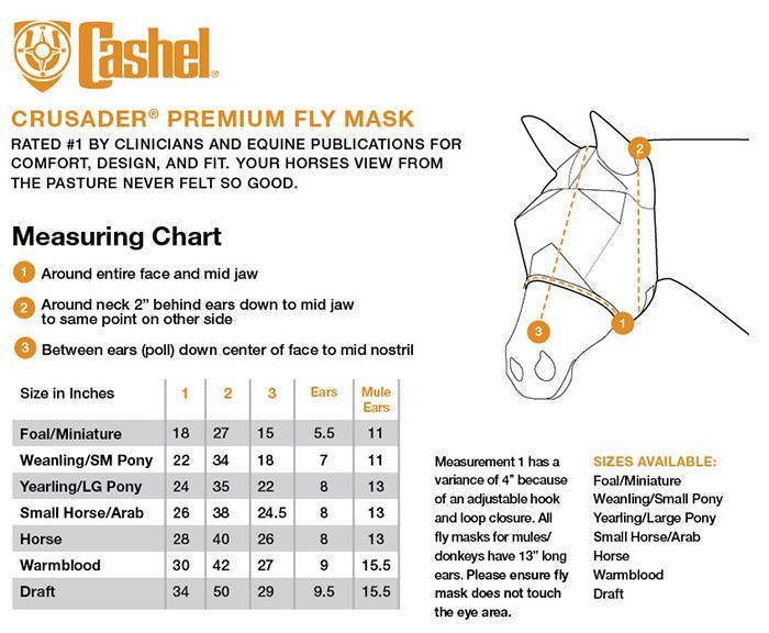 Cashel Crusader Fly Mask Standard - NextGen Equine 
