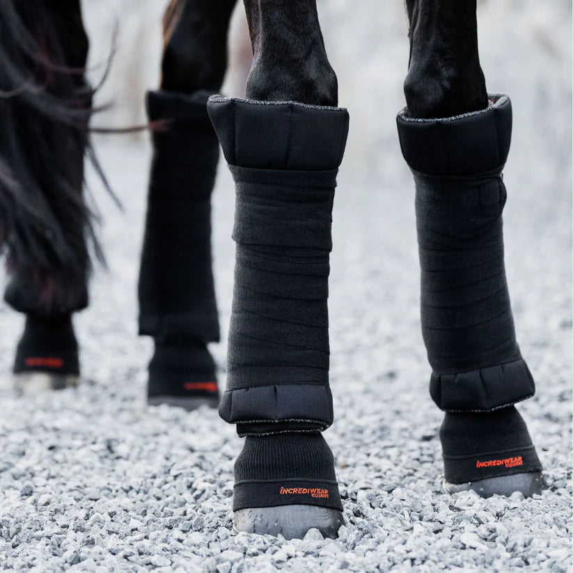 Incrediwear Equine Circulation Standing Wraps | Black Pair
