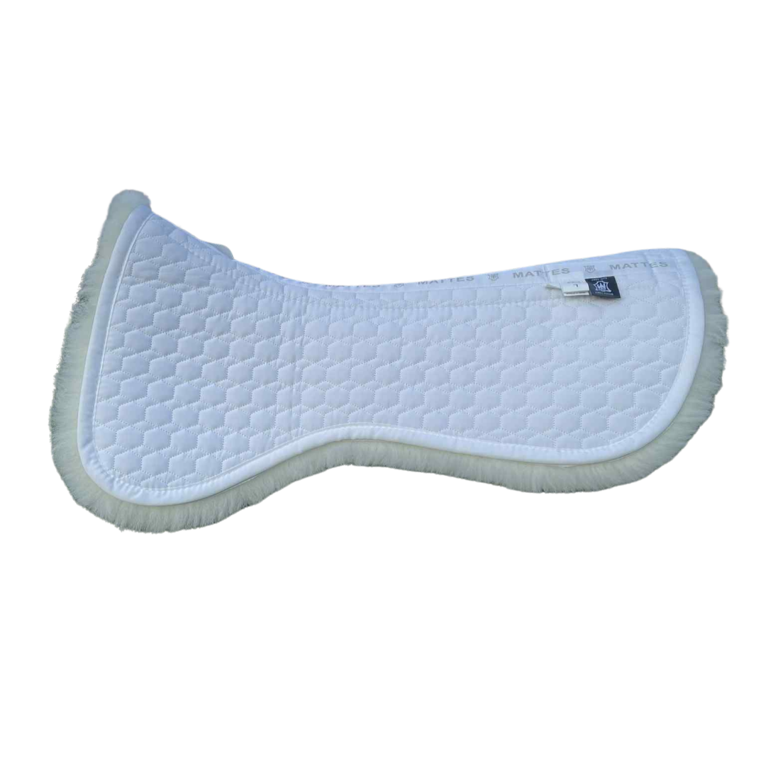 E.A.Mattes Dressage Large Half Pad White Quilt