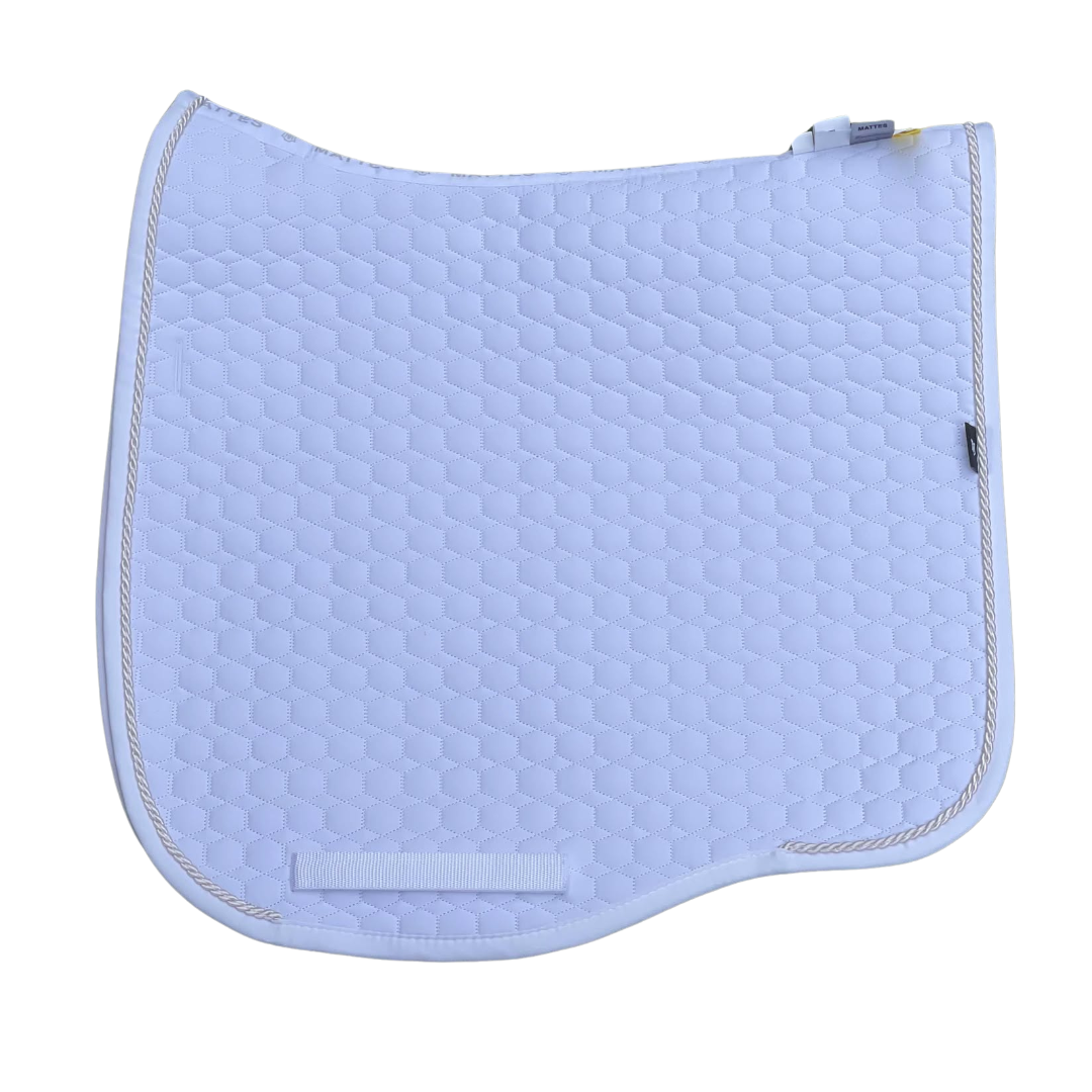 E.A.Mattes Eurofit Dressage Saddle Pad White Quilt