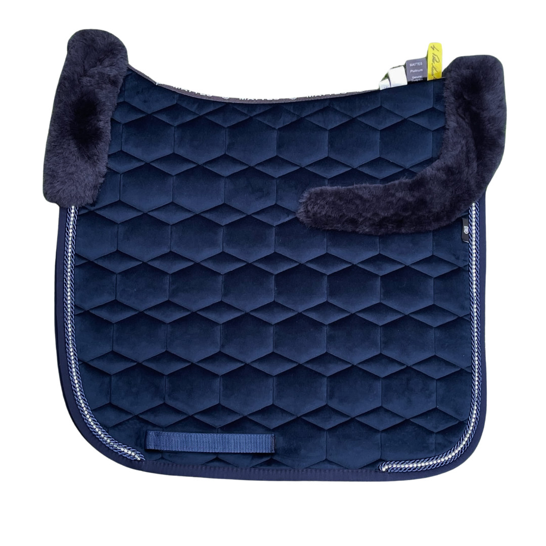 E.A.Mattes Square Dressage Saddle Pad Navy Velvet