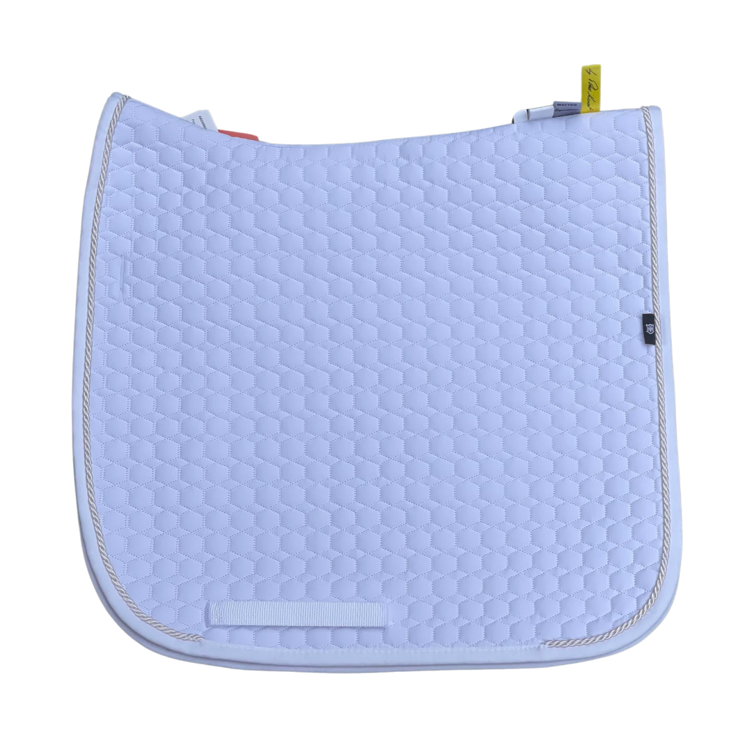 E.A.Mattes Square Dressage Saddle Pad White Quilt