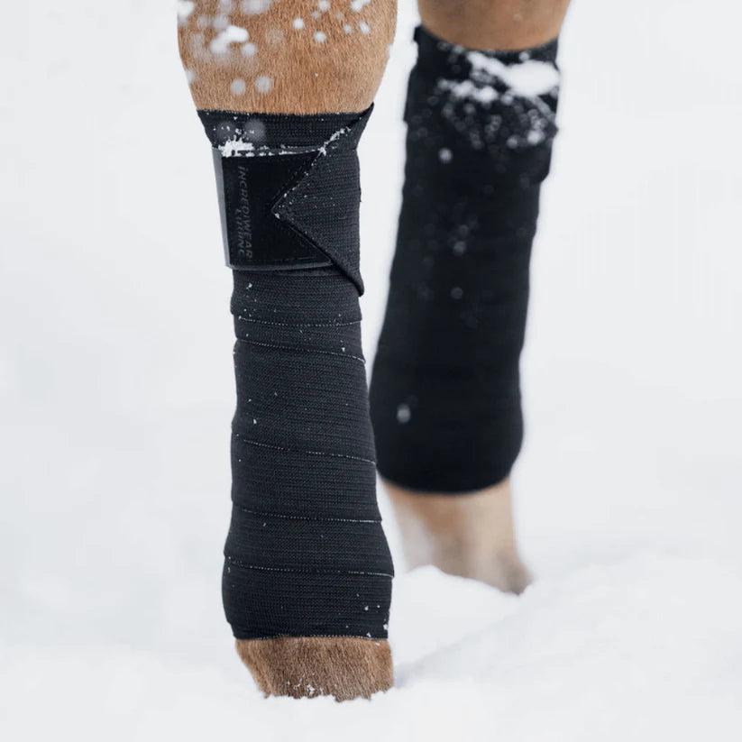 Incrediwear Equine Circulation Bandages | Black Pair