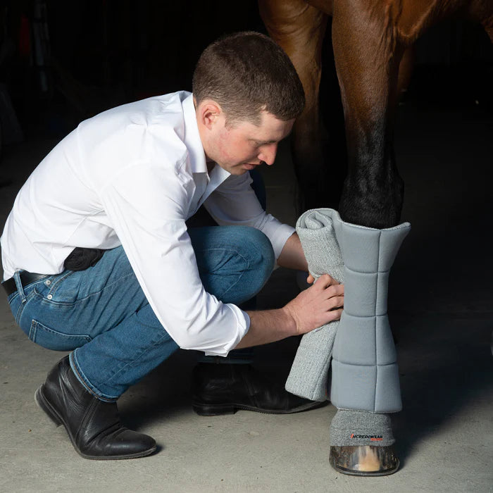 Incrediwear Equine Circulation Standing Wraps | Grey Pair