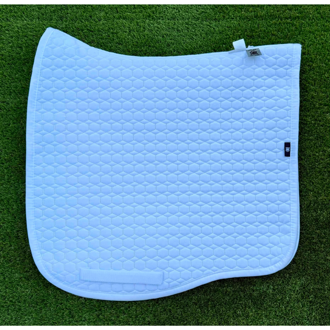 E.A.Mattes Dressage Eurofit Saddle Pad Large/White Quilt/No Sheepskin