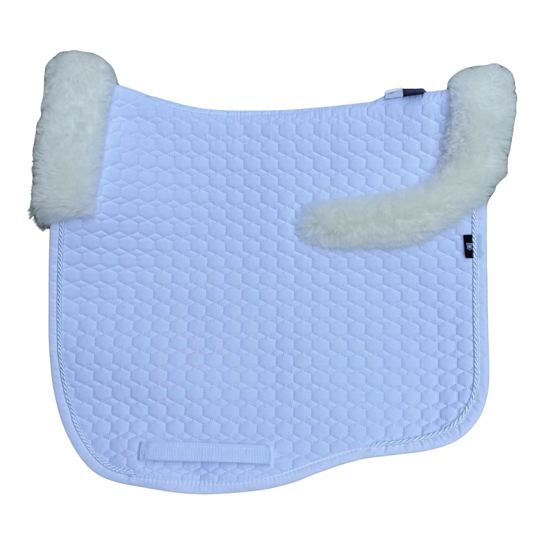 E.A.Mattes Dressage Eurofit Saddle Pad Large/White Quilt/Top Sheepskin