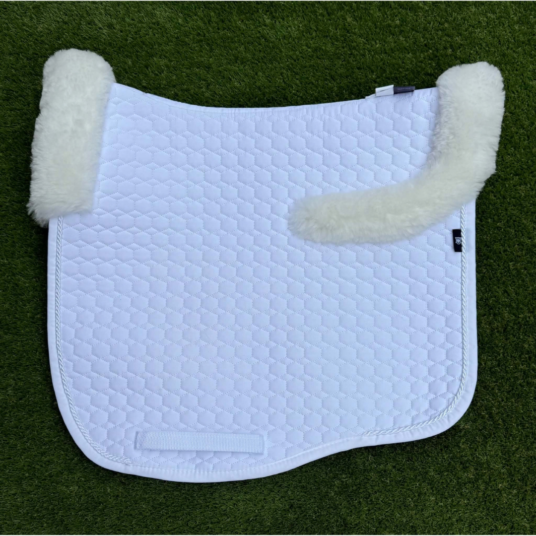 E.A.Mattes Dressage Eurofit Saddle Pad Large/White Quilt/Top Sheepskin