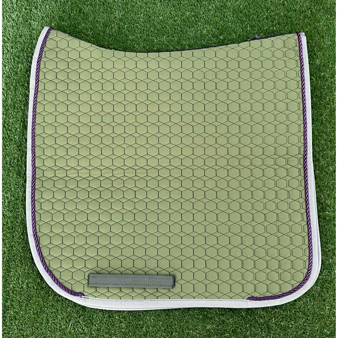 E.A.Mattes Dressage Square Saddle Pad Large / Olive Quilt - NextGen Equine 