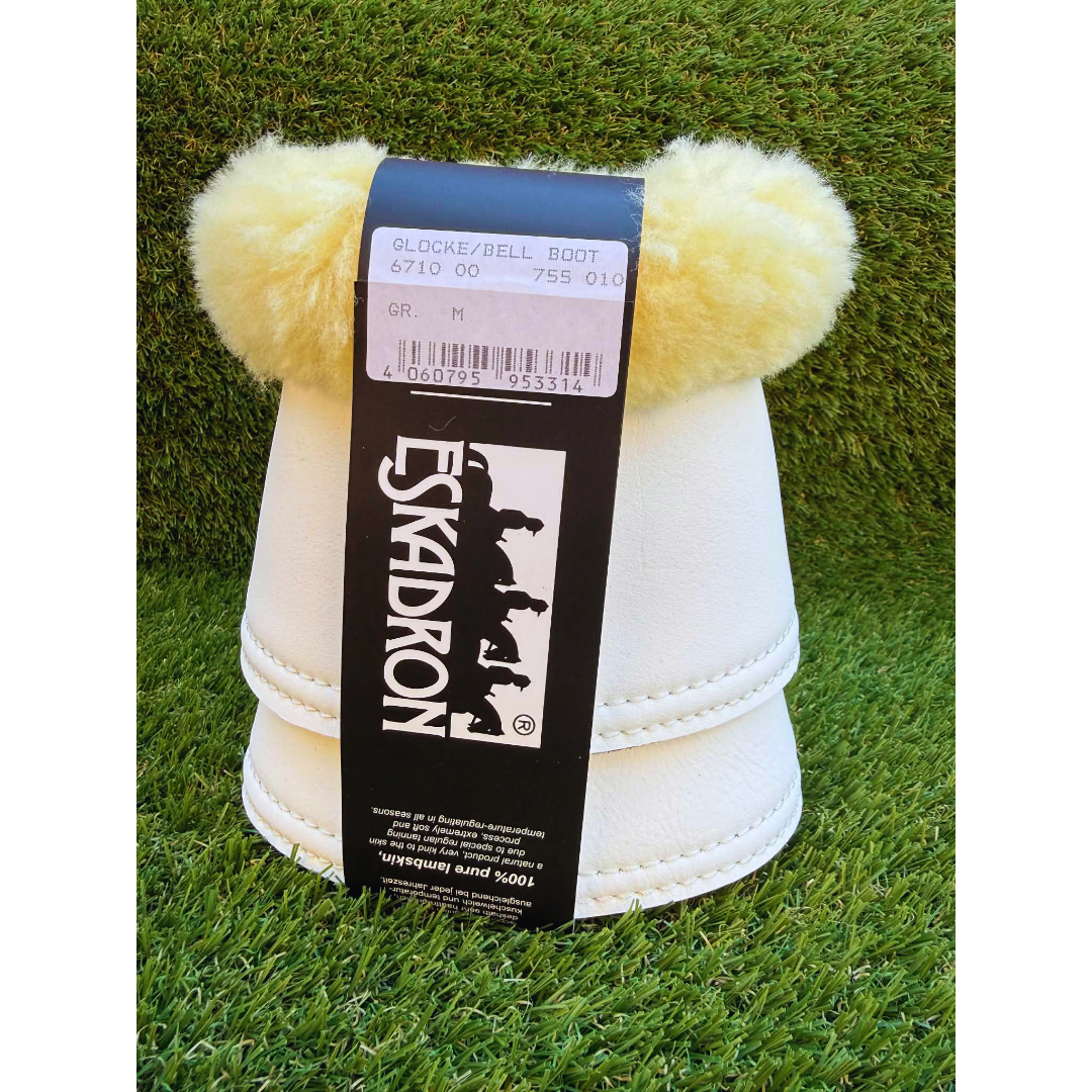 Eskadron Artificial Leather Bell Boots with Genuine Sheepskin White Pair