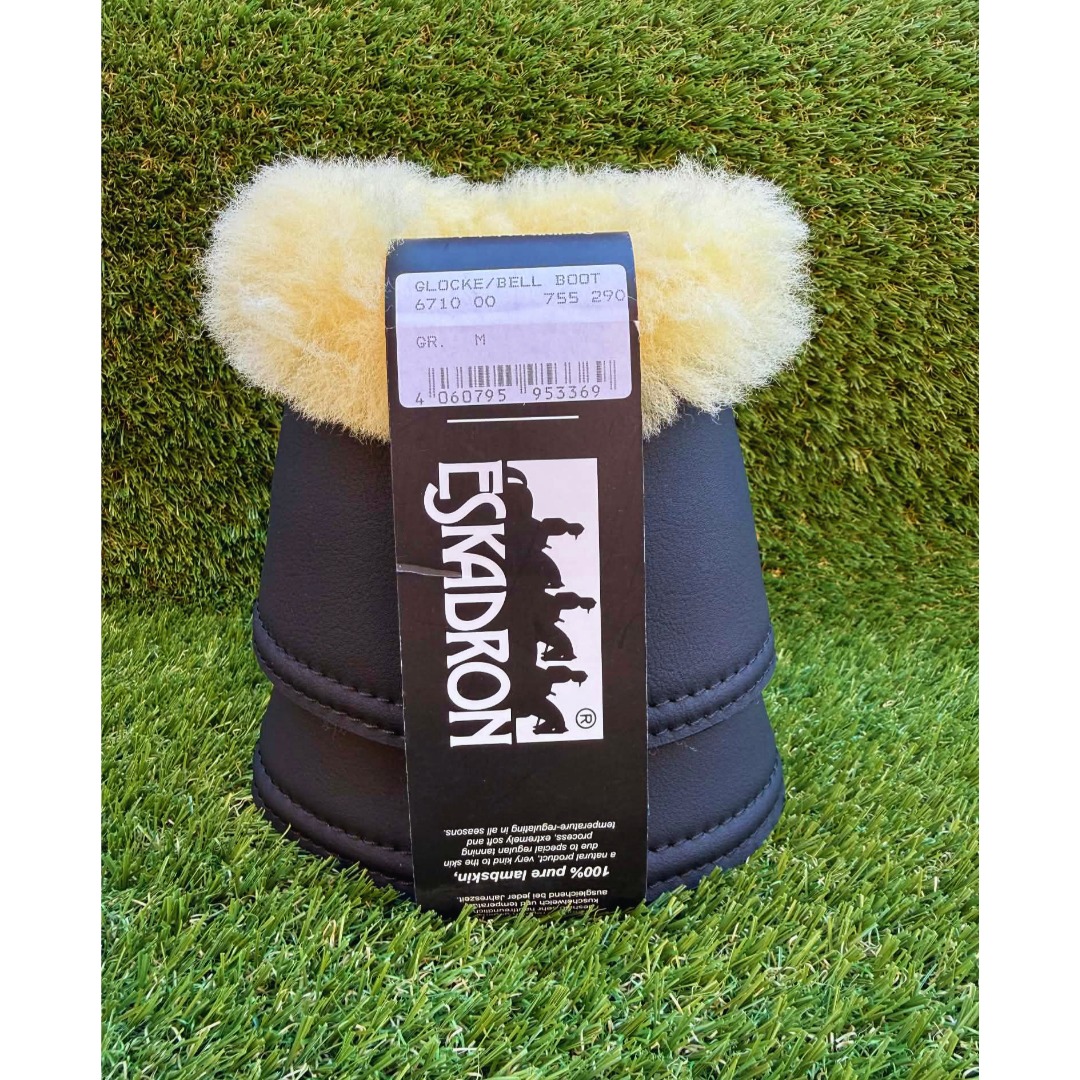 Eskadron Artificial Leather Bell Boots with Genuine Sheepskin Black Pair