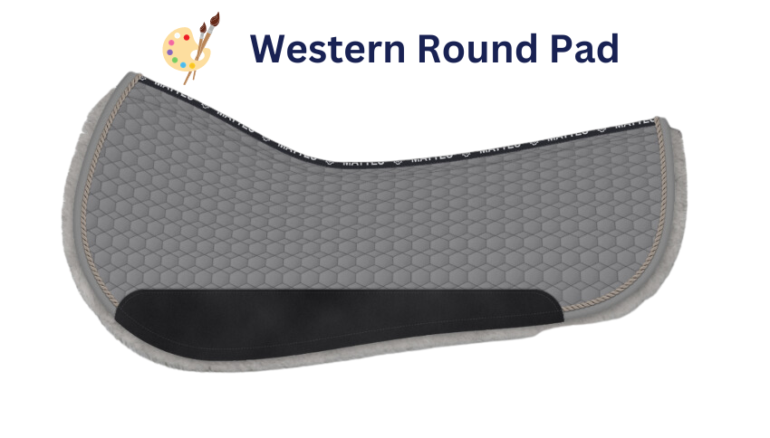 Custom Order | E.A.Mattes Western Round Saddle Pad - Prices from 924.00 to 969.00