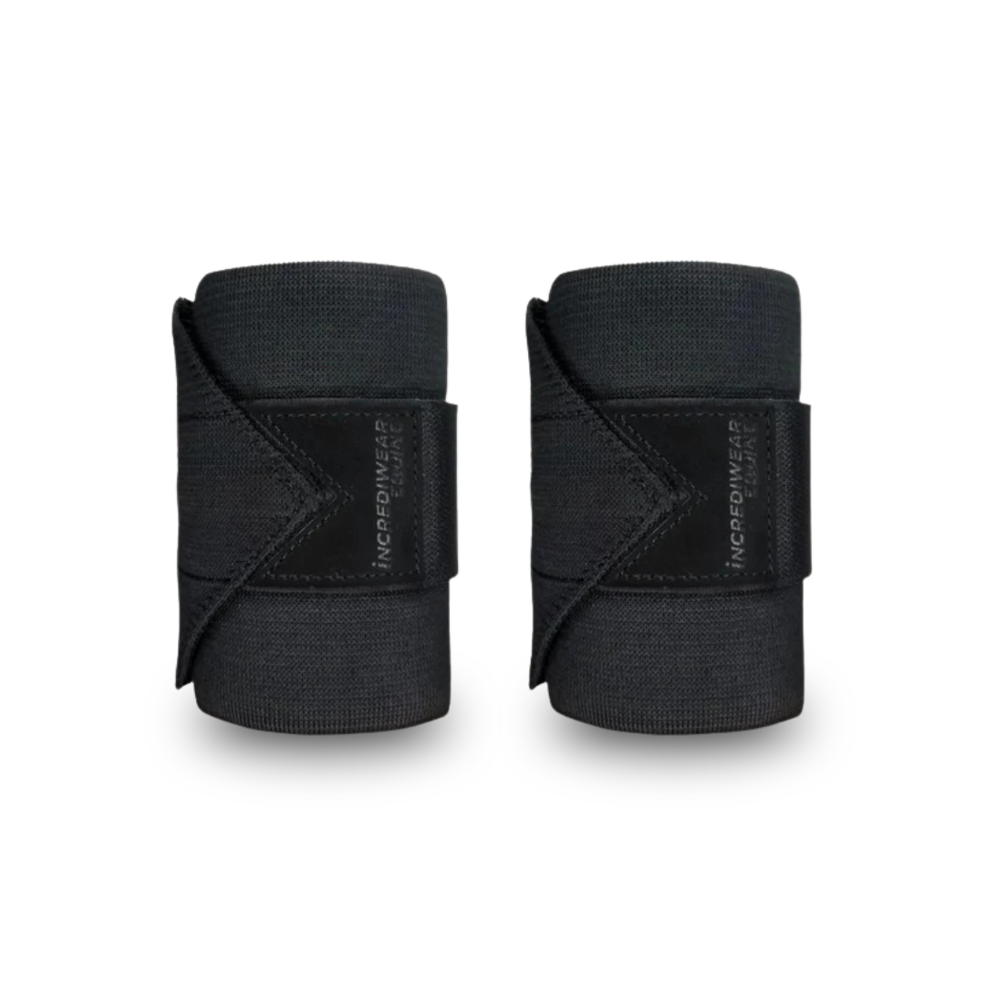 Incrediwear Equine Circulation Bandages | Black Pair