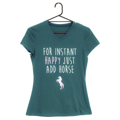 Huntington Vee Neck Ladies T-Shirt - Instant Happy - NextGen Equine 