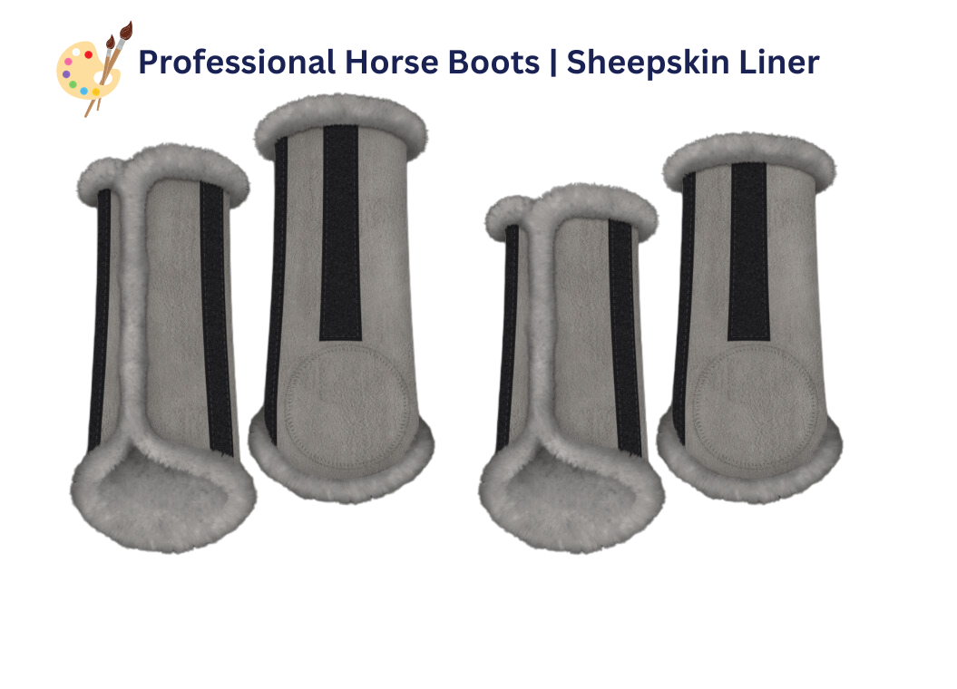 Custom Order | E.A.Mattes Professional Horse Boots | Sheepskin Liner